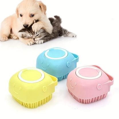 Soap Dispensing Pet Bath Brush