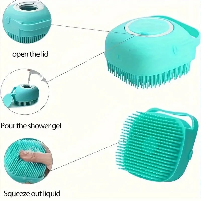 Soap Dispensing Pet Bath Brush