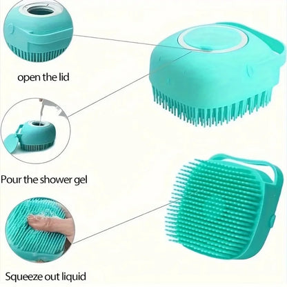 Soap Dispensing Pet Bath Brush